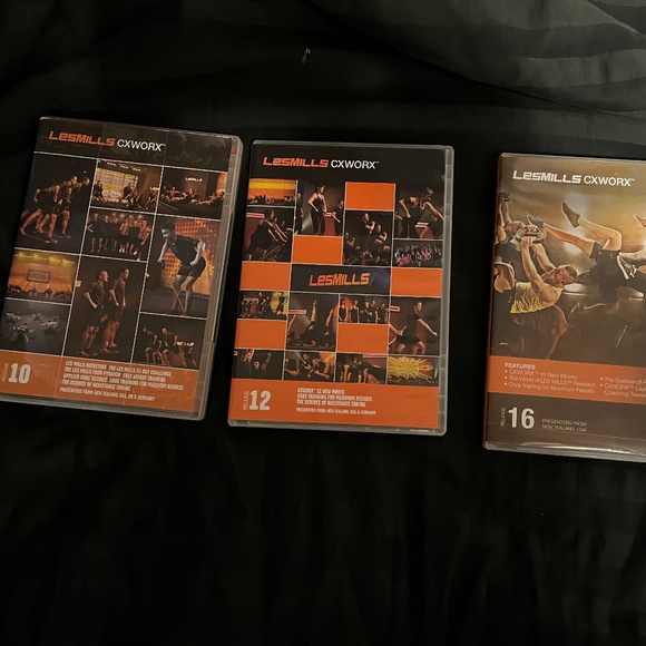 Lot of 3 Les Mills CORE  CXWORX Release 10,12,16  DVDs w/instructor notes & CDS - Picture 1 of 8